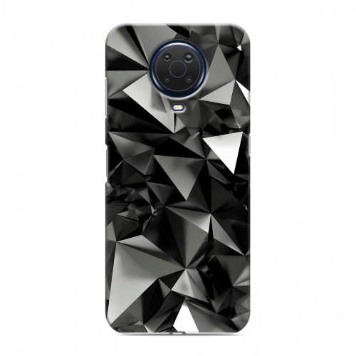 Дизайнерский силиконовый с усиленными углами чехол для Nokia G20 Черные кристаллы
