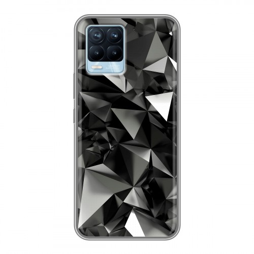 Дизайнерский силиконовый чехол для Realme 8 Черные кристаллы