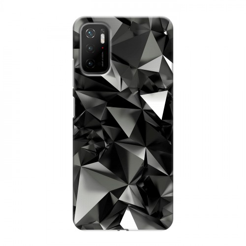 Дизайнерский силиконовый чехол для Xiaomi Poco M3 Pro Черные кристаллы