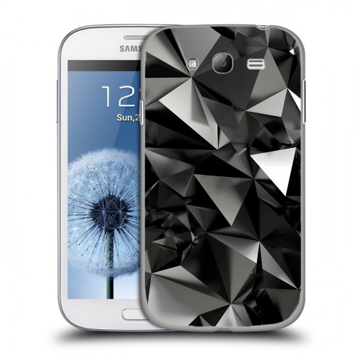 Дизайнерский пластиковый чехол для Samsung Galaxy Grand Черные кристаллы