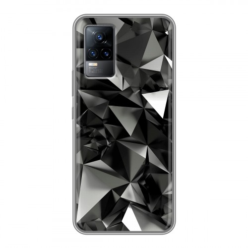 Дизайнерский силиконовый чехол для Vivo V21e Черные кристаллы