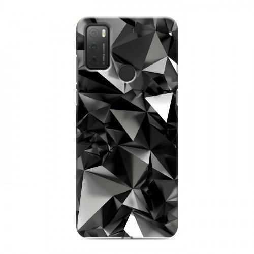 Дизайнерский силиконовый чехол для Alcatel 3L (2021) Черные кристаллы