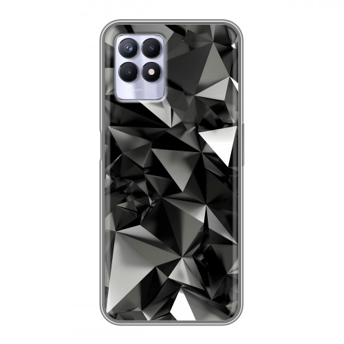 Дизайнерский силиконовый чехол для Realme 8i Черные кристаллы