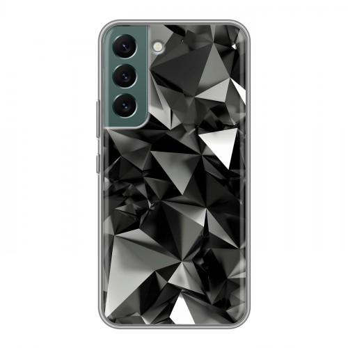 Дизайнерский силиконовый чехол для Samsung Galaxy S22 Черные кристаллы