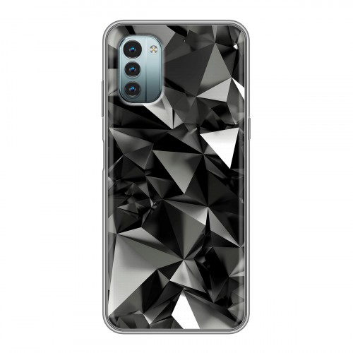 Дизайнерский силиконовый чехол для Nokia G11 Черные кристаллы