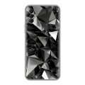 Дизайнерский силиконовый чехол для Tecno Spark 8P Черные кристаллы
