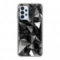 Дизайнерский силиконовый с усиленными углами чехол для Samsung Galaxy A23 Черные кристаллы