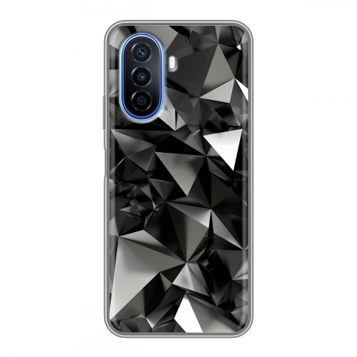 Дизайнерский силиконовый чехол для Huawei Nova Y70 Черные кристаллы