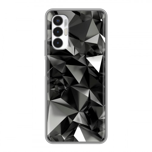 Дизайнерский силиконовый чехол для Tecno Pova 3 Черные кристаллы