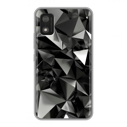 Дизайнерский силиконовый чехол для Itel A17 Черные кристаллы