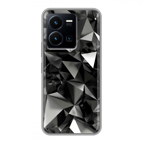 Дизайнерский силиконовый чехол для Vivo Y35 Черные кристаллы