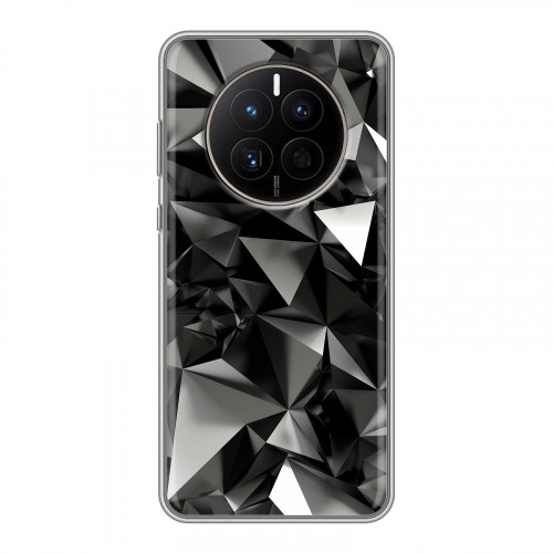 Дизайнерский силиконовый с усиленными углами чехол для Huawei Mate 50 Черные кристаллы
