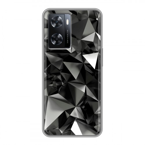 Дизайнерский силиконовый чехол для OPPO A57s Черные кристаллы