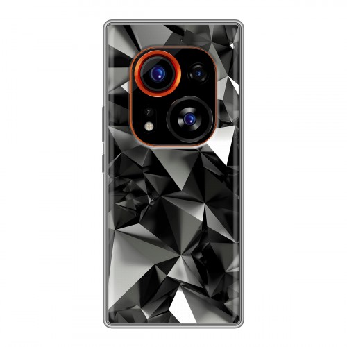 Дизайнерский силиконовый чехол для Tecno Phantom X2 Pro Черные кристаллы