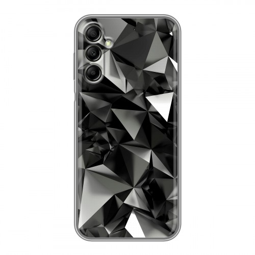 Дизайнерский силиконовый чехол для Samsung Galaxy A14 Черные кристаллы