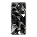 Дизайнерский силиконовый чехол для Infinix Smart 7 Черные кристаллы