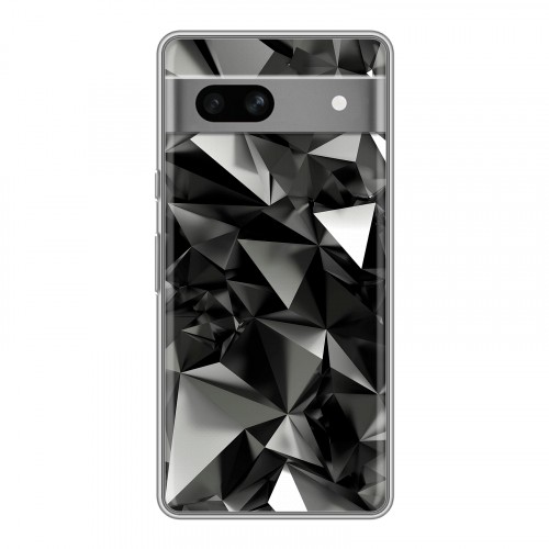 Дизайнерский силиконовый чехол для Google Pixel 7A Черные кристаллы