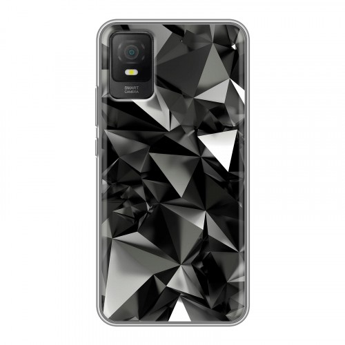 Дизайнерский силиконовый чехол для TCL 403 Черные кристаллы