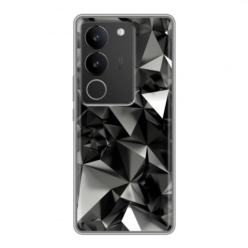 Дизайнерский силиконовый чехол для Vivo S17 Черные кристаллы