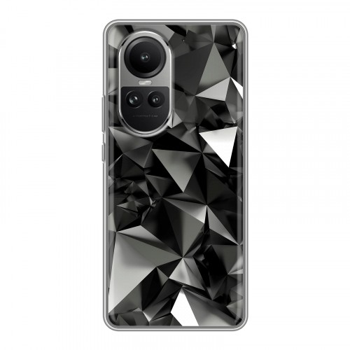 Дизайнерский силиконовый чехол для OPPO Reno10 Черные кристаллы