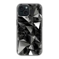 Дизайнерский силиконовый чехол для Iphone 15 Черные кристаллы