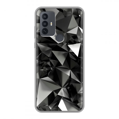 Дизайнерский силиконовый чехол для TCL 30E Черные кристаллы