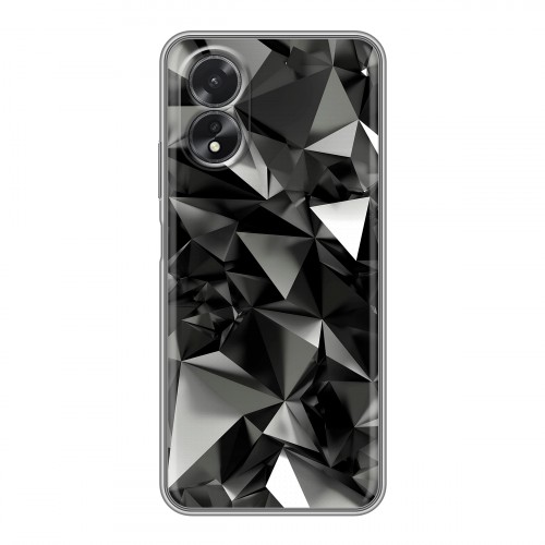 Дизайнерский силиконовый чехол для OPPO A38 4G Черные кристаллы