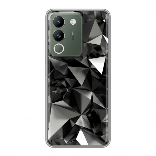 Дизайнерский силиконовый чехол для Vivo V29e Черные кристаллы