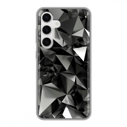 Дизайнерский силиконовый чехол для Samsung Galaxy S24 Черные кристаллы
