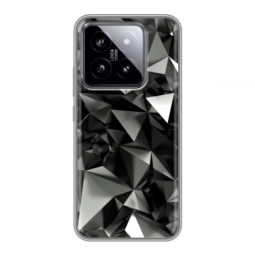 Дизайнерский силиконовый чехол для Xiaomi 14 Черные кристаллы
