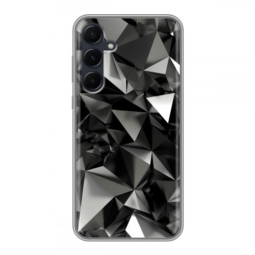 Дизайнерский силиконовый чехол для Samsung Galaxy A55 Черные кристаллы