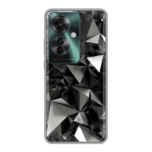 Дизайнерский силиконовый чехол для Oppo Reno 11F Черные кристаллы