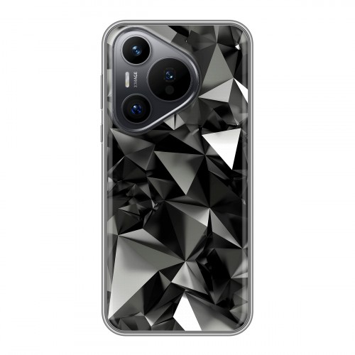 Дизайнерский силиконовый чехол для Huawei Pura 70 Черные кристаллы