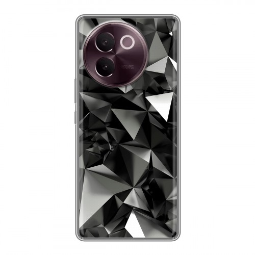 Дизайнерский пластиковый чехол для Vivo V30e Черные кристаллы