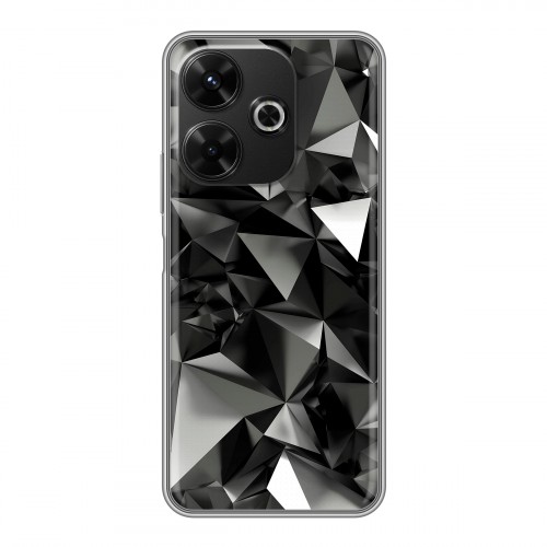 Дизайнерский силиконовый чехол для RedMi 13 4G Черные кристаллы