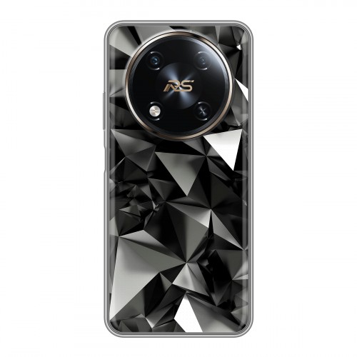 Дизайнерский силиконовый чехол для Itel RS4 Черные кристаллы