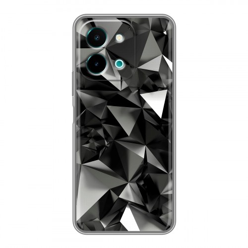 Дизайнерский пластиковый чехол для Vivo Y28 Черные кристаллы