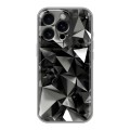Дизайнерский силиконовый чехол для Iphone 16 Pro Черные кристаллы