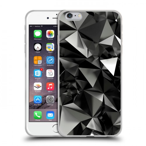 Дизайнерский силиконовый чехол для Iphone 6 Plus/6s Plus Черные кристаллы