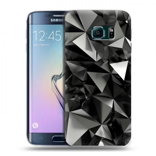 Дизайнерский силиконовый чехол для Samsung Galaxy S6 Edge Черные кристаллы