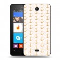 Дизайнерский силиконовый чехол для Microsoft Lumia 430 Dual SIM Пастельные узоры