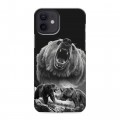 Дизайнерский силиконовый чехол для Iphone 12 Схватка медведей