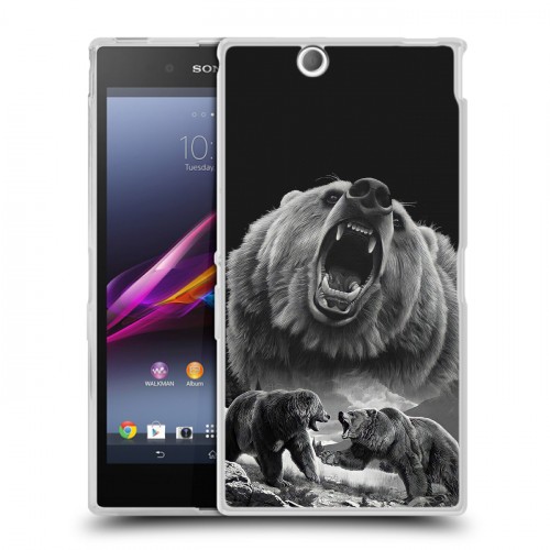 Дизайнерский пластиковый чехол для Sony Xperia Z Ultra  Схватка медведей