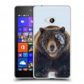 Дизайнерский пластиковый чехол для Microsoft Lumia 540 Медведь