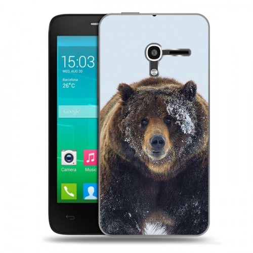 Дизайнерский пластиковый чехол для Alcatel One Touch Pop D3 Медведь