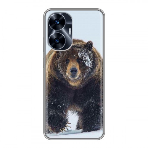 Дизайнерский силиконовый чехол для Realme C55 Медведь