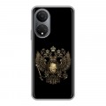 Дизайнерский силиконовый с усиленными углами чехол для Huawei Honor X7 герб России золотой