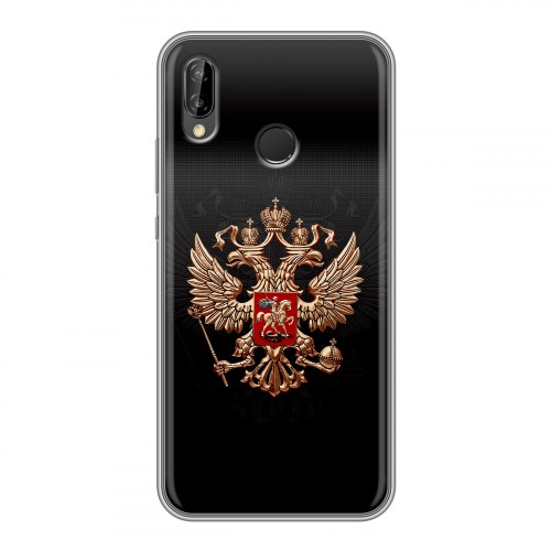 Дизайнерский силиконовый чехол для Huawei P20 Lite Герб России