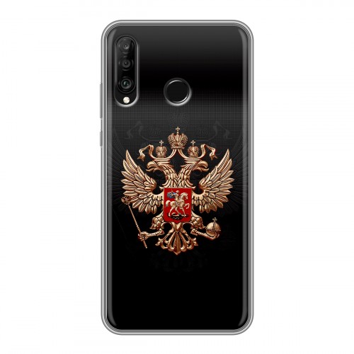 Дизайнерский силиконовый чехол для Huawei P30 Lite Герб России