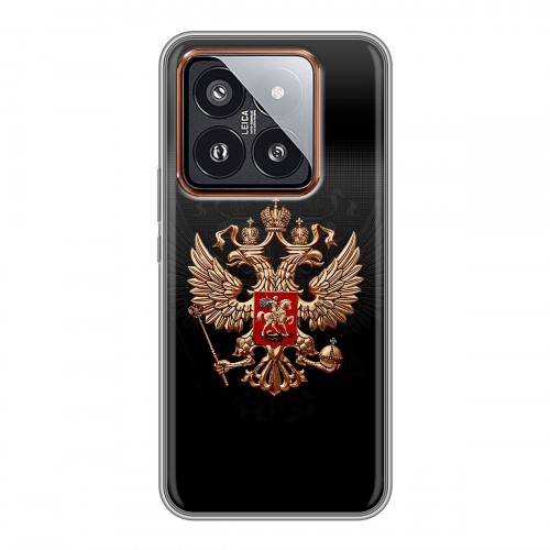Дизайнерский силиконовый чехол для Xiaomi 14 Pro Герб России
